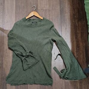 Ann Taylor Olive Green Wool And Cashmere Tunic Sweater